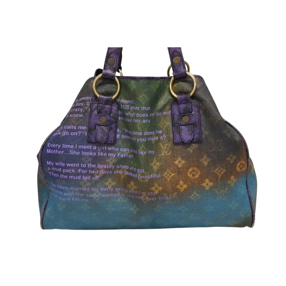 Louis Vuitton Jokes canvas Heartbreak Violet Prince Richard bag accents tote